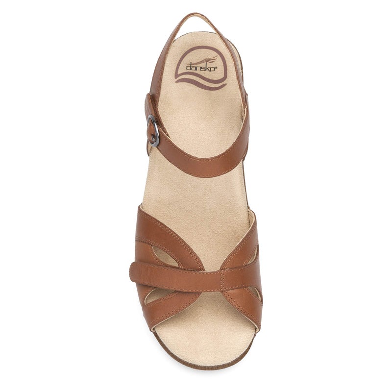 Dansko Season Stylish Sandal for Women - Lightweight with Added Arch Support - Durable PU Outsole for Long-Lasting Wear and Comfort Camel Full Grain 9.5-10 M US - Image 2